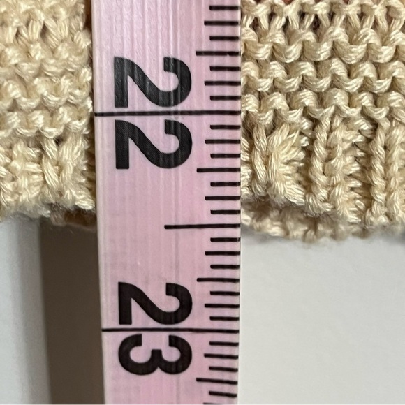 Women’s Grace+Karma Boho Anthropology Knit Crochet Top Size Large Button Front - Picture 7 of 9